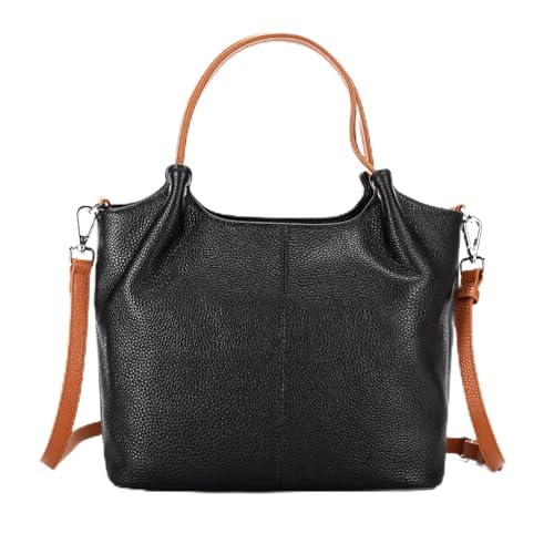 Image of Genuine Leather Women Handbags and Purses Designer Medium Tote Bag Fashion Shoulder Crossbody Satchel Hobo Bag