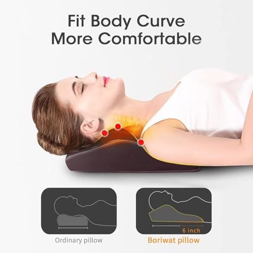 Image of Boriwat Back Massager with Heat, 3D Kneading Massage Pillow for Back, Neck, Shoulder, Leg Pain Relief Deep Tissue, Gifts for Women Men Mom Dad(Brown)