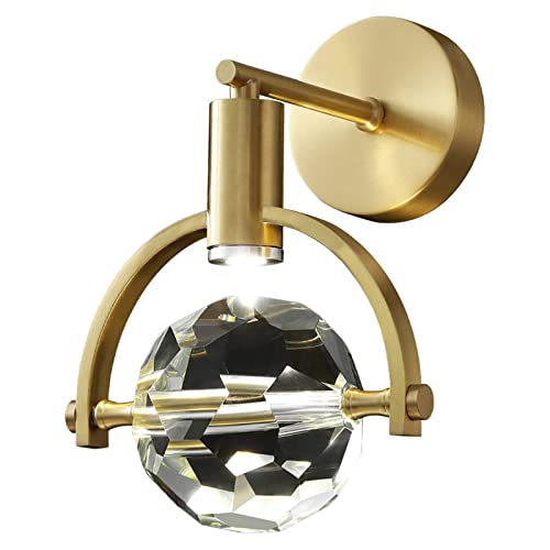 Aplique de pared de latón dorado de 5W que aporta elegancia y luz