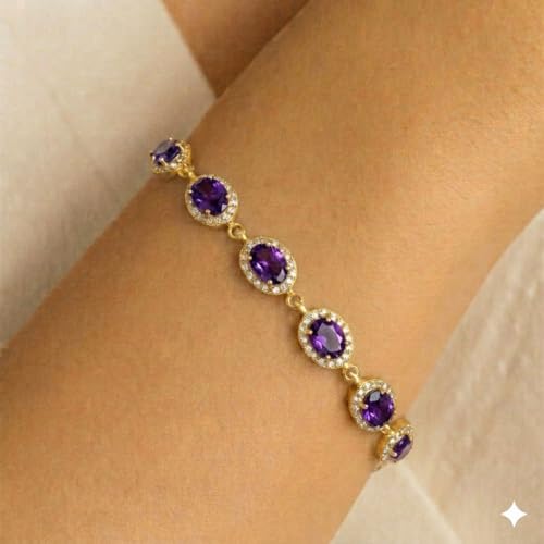 Bracelet rivière améthyste le cadeau délicat pour elle