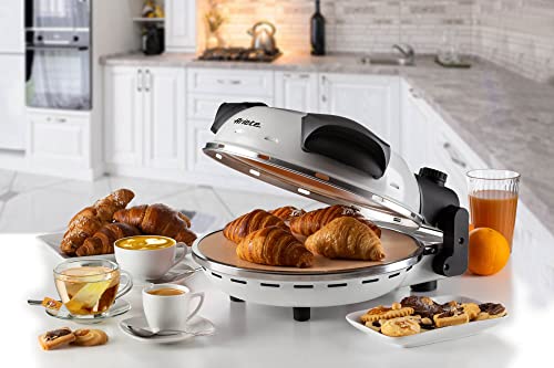 Ariete 918 Forno Pizza - Pizza in 4 minuti - Piastra in pietra refrattaria con trattamento antiaderente - Temperatura max 400° - 1200 Watt - Timer 30’ - Bianco - Immagine 5