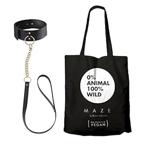 Bijoux Indiscrets – MAZE – Wide Choker Black – Necklace with Strap – 100% Adjustable – Made with Recycled Materials…