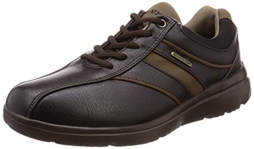 [ダンロップモータースポーツ] 紳士靴 カジュアル 軽量 幅広 通勤 スニーカー ストレッチフィット メンズ ダークブラウン 24.5 cm 4E