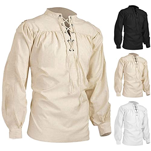 Men's Cotton Linen Shirt Autumn Men's Gothic Steampunk Shirts Winter Men's Shirt Long Sleeve Regular Fit Casual Shirt Shirts Long Sleeve Denim Shirt Casual Shirt Men, White, XXXX-Large steampunk buy now online Men's Cotton Linen Shirt Autumn Men's Gothic Steampunk Shirts Winter Men's Shirt Long Sleeve Regular Fit Casual Shirt Shirts Long Sleeve Denim Shirt Casual Shirt Men, White, XXXX-Large steampunk buy now online