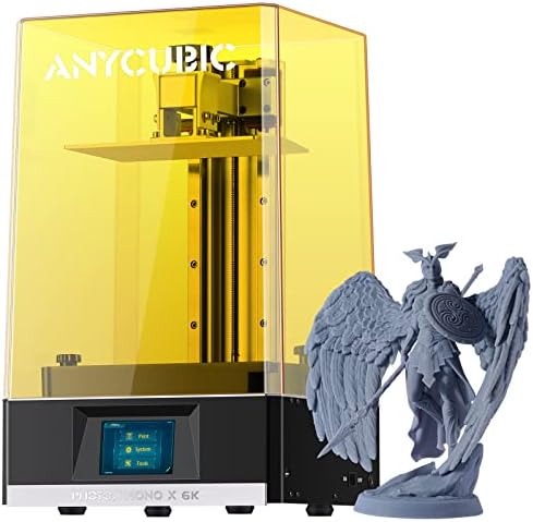 ANYCUBIC Photon Mono X 6K Resin 3D Printer, Large LCD Resin Printer with 9.25'' 6K HD Monochrome Screen, Dual Z-axis Linear Rail, Print Size, 7.8'' x 4.8'' x 9.6''