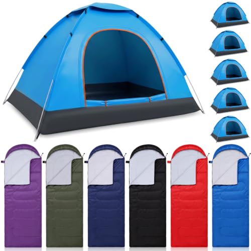 BreezeHug Set de Camping a Granel Incluye Carpa Ligera y Saco de Dormir Multicolor con Bolsa de Transporte Fácil de Montar para Personas sin Hogar Senderismo Camping miniatura 1