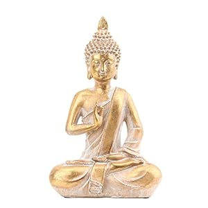 Smadeer Buddha Statues Buddah Statute Buda Buddha Statue for Meditation Decor, Buda Statue Spiritual Zen Decor, Buddha Figurine for Home Decor Gold Color 10 Inch