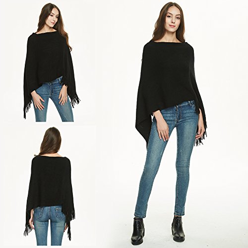 Ferand Women's Lightweight Poncho Sweater Versatile Shawl Wraps Holiday Gifts for Women 20244