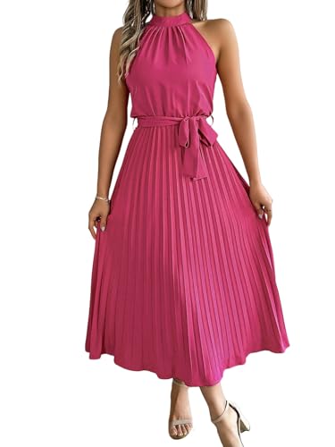 Robe col montant sans manches fluide et chic coupe droite chic - 2