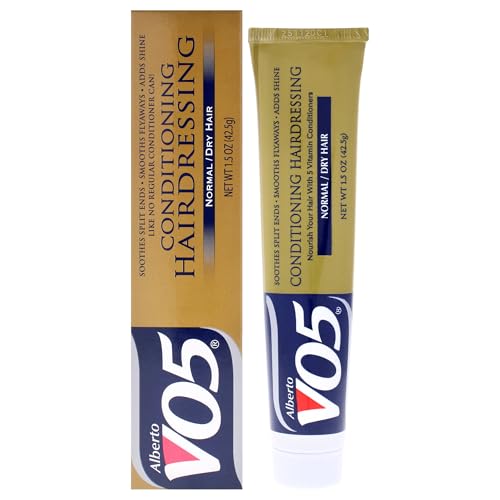 Alberto VO5 Conditioning Hairdressing for Normal/Dry Hair – Smooths Flyaways, Adds Shine, Controls Split Ends, 1.5 oz (Pack of 6)