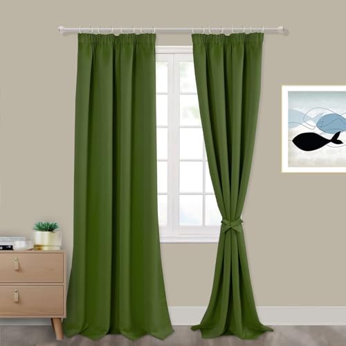 Hiasan Pencil Pleat Blackout Thermal Insulated Curtains, Bedroom and Living Room with Tiebacks - Image 2