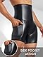 Herren Funktionsunterwäsche Bauchkontrolle Unterhose Pu Leder Shorts Wetlook Bauchweg Sport Taschen XL