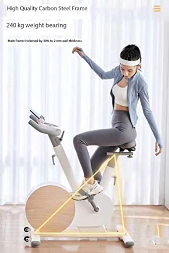 Image of Exercise Bike, Spinning Bike, Control Knob, with Comfortable Seat Cushion, 240KG Load-Bearing, Indoor Mute Intelligent Small Exercise Bike