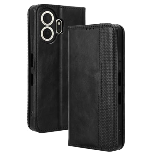 NEOYUKL TCL NxtPaper 70 Pro �E�H���b�g�t�H���P�[�X[6.9�C���`]�p�J�o�[�A�}�O�l�b�g�J�L�b�N�X�^���h�A�J�[�h�X���b�g�t���X�������U�[�E�H���b�g�P�[�X �u���b�N