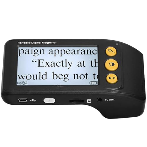 Lente d'ingrandimento digitale, lente d'ingrandimento video elettronica, 3,5 pollici, zoom 2-25X, blocco immagine e 8 modalità colore, ausilio visivo portatile per ipovedenti
