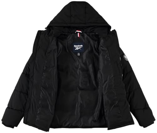 Reebok Mens Jacket - Weather Resistant Winter Jackets for Men Quilted Warm Coat Puffer Jacket with Hood and Pockets2