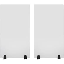 2PACK Acrylic Free Standing Screen, 30 x 18inch Clear Divider for Desk Privacy Home & Office Partitions for Table Top Workstation, P Cubicle Panel for Work