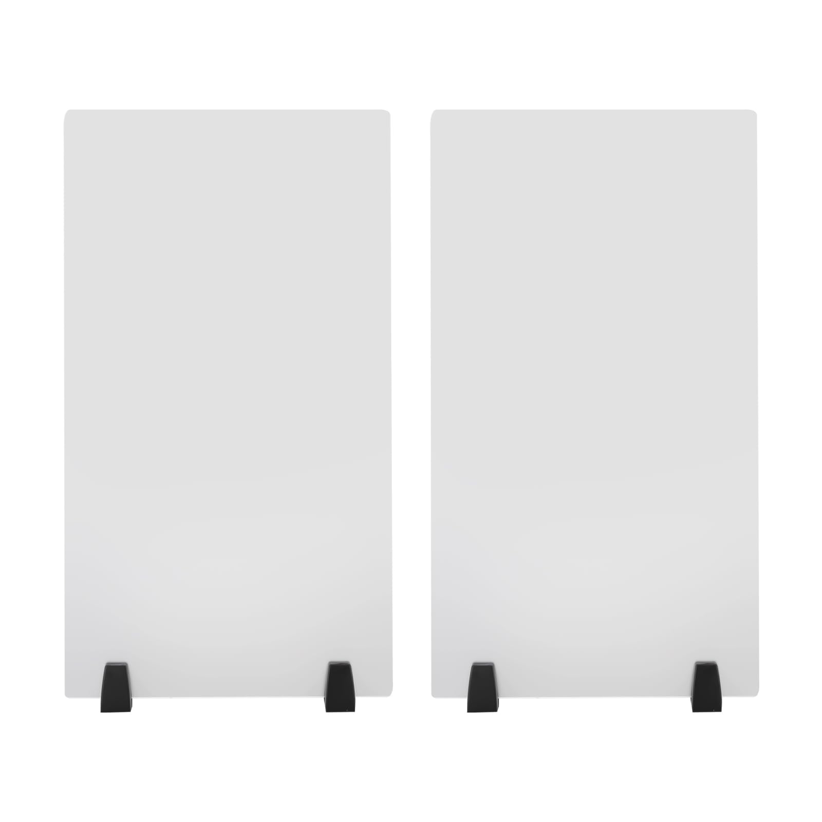 2 Packs Dual Frosted Plexiglass Desk Privacy Panels, 30 x 18 Inch Acrylic Cubicle Desk Dividers, Acrylic Frosted Partition Board, Desk Divider for