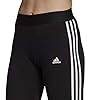 adidas Women's Essentials 3-stripes Leggings, Black/White, X-Large