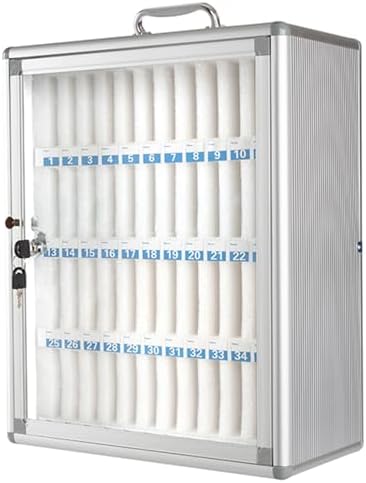 Lockable Aluminum Alloy Cell Phone Storage Case - Secure Multi-Slot Organizer for Classrooms, Offices, and Exam Rooms - Ideal for Keeping Devices Safe and Organized