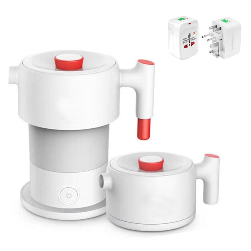 Mini tetera eléctrica plegable portátil 600ml miniatura 1