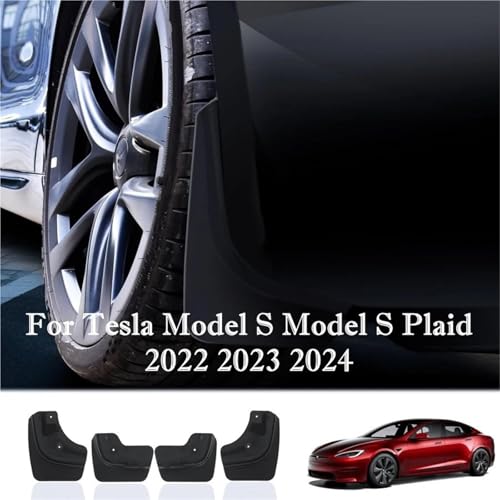 Protector de cejas de rueda para Tesla Model X/S 2022-2024: guardabarros sin perforación 2