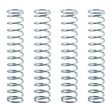 9712 Compression Spring, Nickel-Plated Finish,Spring Steel Construction, 0.051 inch Wire Diameter x 9/16 inch OD x 3 inch Long, for Appliances, Automotive, Industrial Machinery (4-Pack)