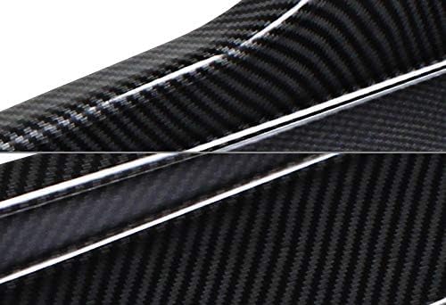 STAY-TUNED, 5PCS ABS CS-Style Front Bumper Lip Spoiler Body Kit + Universal 31" x 4" Side Skirts, Compatible with 2006-2008 Honda Civic 2DR/Coupe, Exterior Accessory (Carbon Painted)