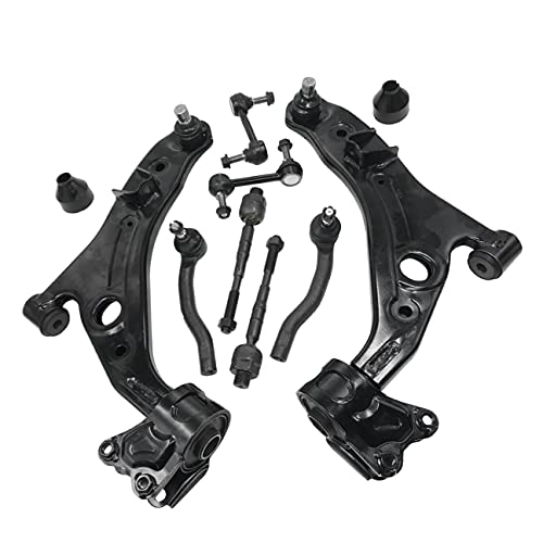 8pcs Front Lower Control Arm Sway Bar Tie Rod Kit for Ford Edge