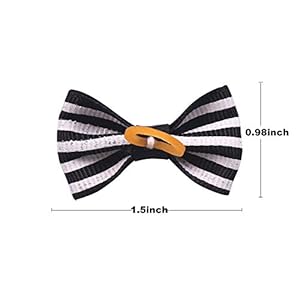 Yaka 60pcs 30 paris cute puppy dog small bowknot hair bows with rubber bands handmade hair accessories bow pet grooming products 60 pcscute patterns rubber bands style 4   cucciolini doodles