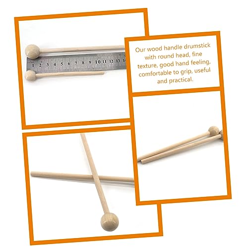 Baquetas de madera con cabeza redonda para percusión miniatura 3