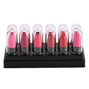 Brillo de Labios, Un Conjunto de Lápiz Labial de 12 Colores, Maquillaje Brillo de Labios Mate Resistente Al Agua de…