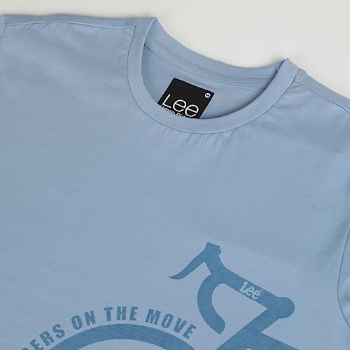 Image of Lee Men's Graphic Print Crew Neck Slim Fit T-Shirt