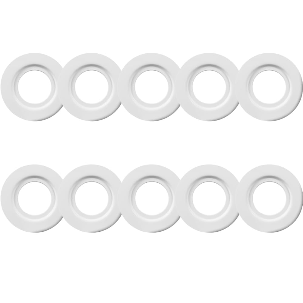 Electrical4all White 10 Pieces Metal Lamp Shade Reducer Ring For Es/E27 To Bc/B22 Plate Light Fitting Lampshade Washer Adaptor Converter (White)