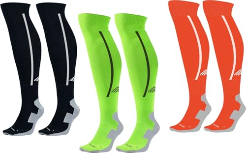 Image of JUST RIDER Men Sport Football Soccer Long Socks Over Knee High Sock Baseball Hockey