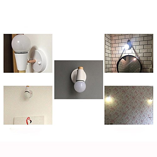 Applique murale bois E27 avec bras articulé orientable design scandinave - 5