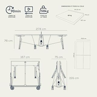 CORNILLEAU - Table de ping Pong d'extérieur 400X Outdoor - Loisir de Jardin - Agrément FFTT - Panneau Bleu 5mm