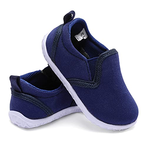 Feetcity ZT-BF05-NAVY-142 Unisex Baby Shoes Boys Girls Sneakers Infant Slip On First Walking Shoes Toddler Casual Star Sneaker Crib Shoes 18-24 Months Infant Navy thumb #5