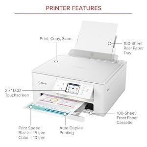 Canon PIXMA TS7720 Wireless All-in-One Color Inkjet Printer – Print, Copy, Scan – Auto Duplex, 15/10 PPM, 2.7” Touchscreen, Compact Home Photo Printer with Easy Setup — photo 4 of 6