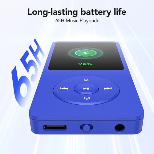 Image of AGPTEK A02S 16GB MP3 Player, 65 Hours Playback Music Player, Dark Blue | Lossless Sound, Supports up to 128GB