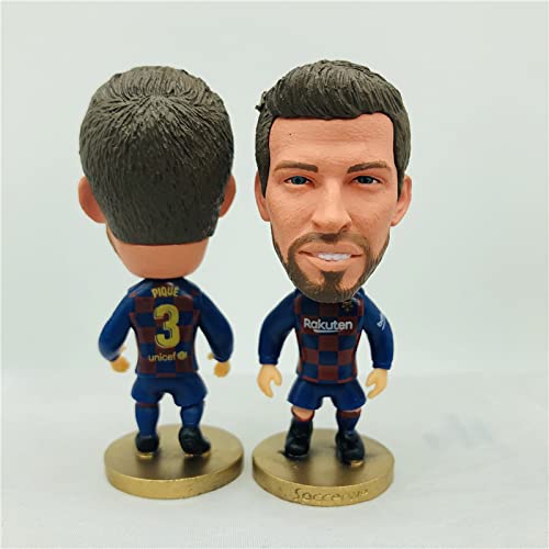 soccerwe Estatuina Pique Barcelona Fútbol Action Figure Altura 7 cm de PVC