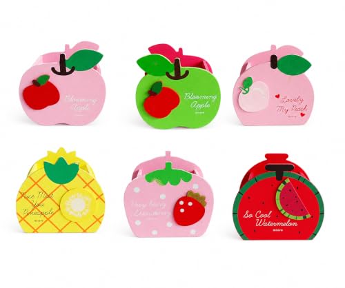 Image of GOLD LEAF Wooden Pen Stand with Fruit Shape DIY Craft Kit for Kids, Multicolor Birthday Return Gifts, Desk Organizer, Paintable Wooden Pencil Holder, Pack of 6 (Fruit)
