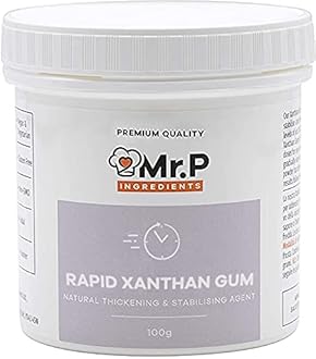 Mr.P Ingredients Rapid Agglomerated Xanthan Gum 100g Powder Rapid Thickener and Stabiliser Agent VEGAN Vegetarian Gluten Free Halal Kosher Non-GMO (Recyclable Pot)