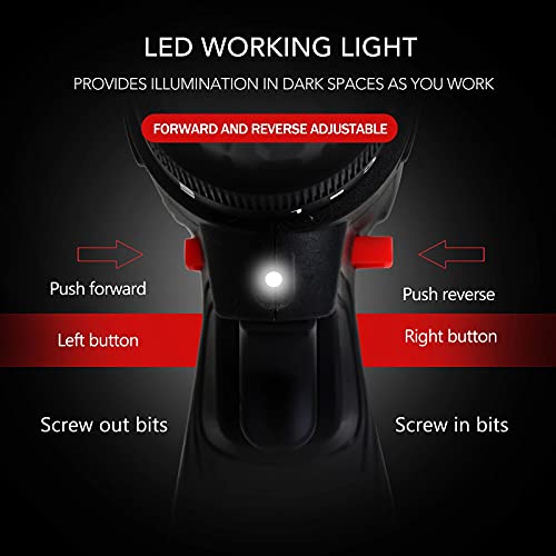 XMGJ 12V 18V 21V Elektroschrauber, Elektrowerkzeugschlüssel, Multifunktions-Akku-Bohrmaschine DIY-Elektrowerkzeuge Rotationswerkzeug,18v,2 Battery – Bild 6