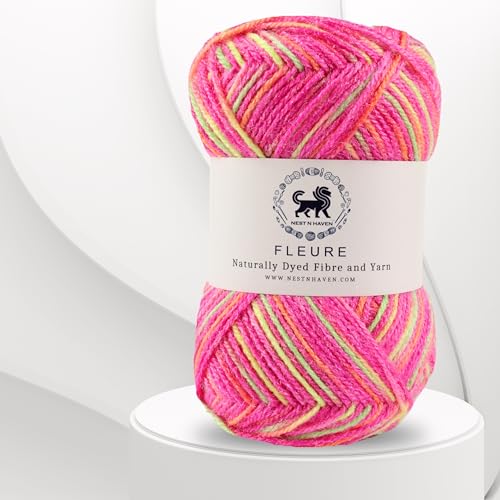Image of Nestnhaven Acrowools Fleure Hand Knitting and Crochet Yarn. Pack of 1 Ball - 100gms. Shade no - NNHF (Multicolor22) | (200 Gm)