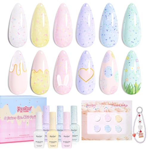 Beetles Easter Gel Polish Set, Pastel Whip 6 Colors Taste of Spri...