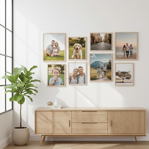 Image of kotart Photo Frame For Wall decoration | Wooden Frames For living room Office | Aesthetic Frames For Wall Decor Gifts | Photo frame for Home Decor Bedroom | Set of 8
