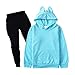 Unisex Kids Pullover Hoodie and Jogger Sweatpants Set Long Sleeve Hooded Top with Elastic Waistband Pants Outfit