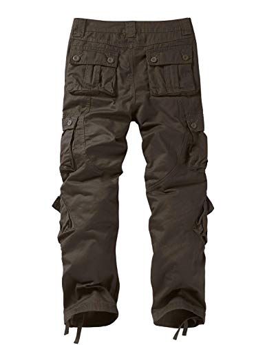 Image of Match Men's Wild Retro Multi-Pockets Utility Casual Cotton Cargo Trousers #3357