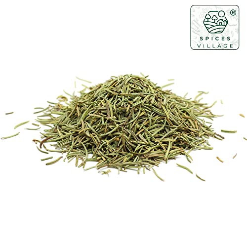Spices Village Whole Rosemary Leaves [ 4 Oz ] – Natural Dried Rosemary Leaves For Cooking And Tea, Rosemary Leaves For Hair Growth, Pure Mediterranean Seasoning - Kosher, Gluten Free, Vegan, Non Gmo, Resealable Bulk Bag #TOP5